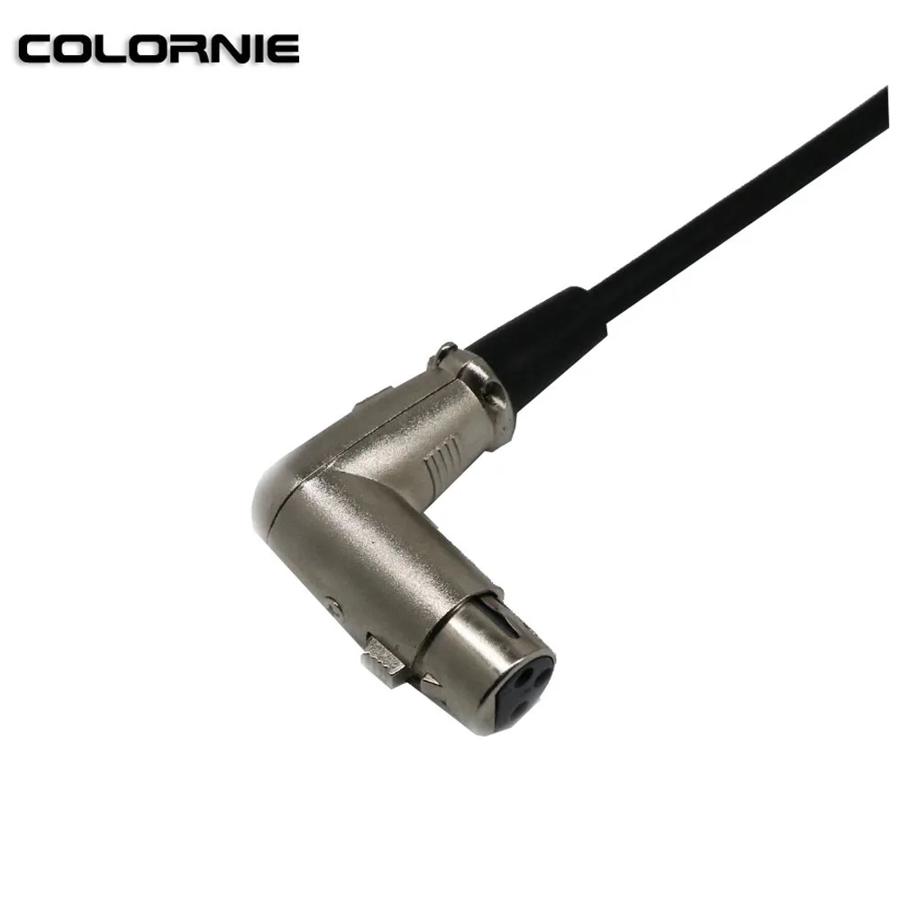 3 PIN XLR Connector Right Angle Male and Female Plug 90 Degree 30cm Cable for stage light effect