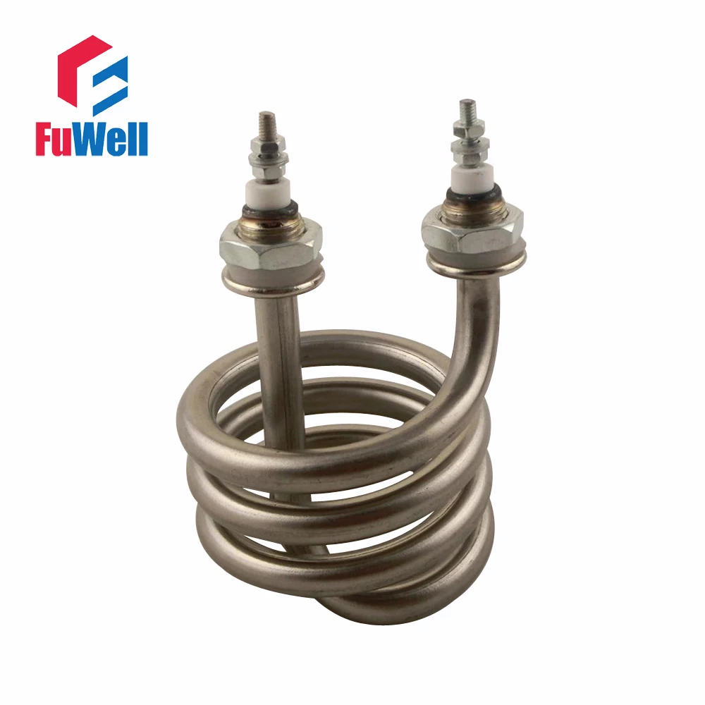 Spiral Stainless Steel Immersion Heater Iron Head Distilled Water Heating Element 220V 380V