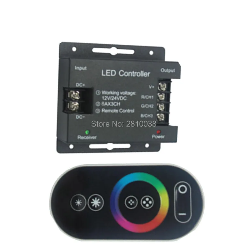 

2 pcs/lot Full color touch led controller Wireless led rgb controller DC 12-24V 3H Common anode led strip controller