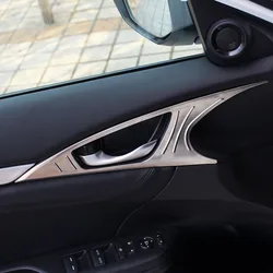 For Honda Insight 2018 2019 Stainless steel Car inner door Bowl protector frame Cover Trim car styling Accessories 4pcs