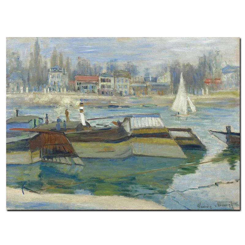 

Home Harbor Canvas Paintings By Monet Famous Oil Paintings Reproductions For Living Room Wall Decorative Pictures Drop Shipping