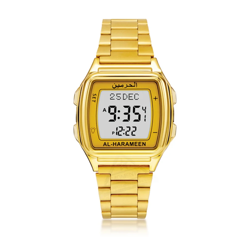 Adhan Watch Ramadan Gift for Kids with Qibla Prayer Alarm Azan Time and Hijri Calendar Islamic Muslim Clock