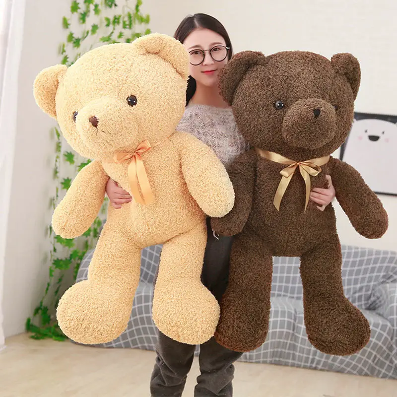 

Drop Shipping Large Size 110cm Cute Bear Plush Toys Doll Stuffed PP Cotton Animals Birthday Gift for Baby