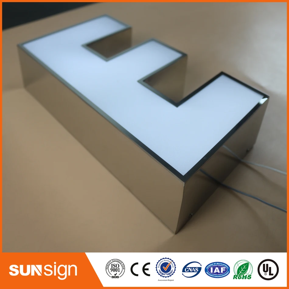 Tùy chỉnh frontlit Led chữ với panel acrylic cho đám cưới