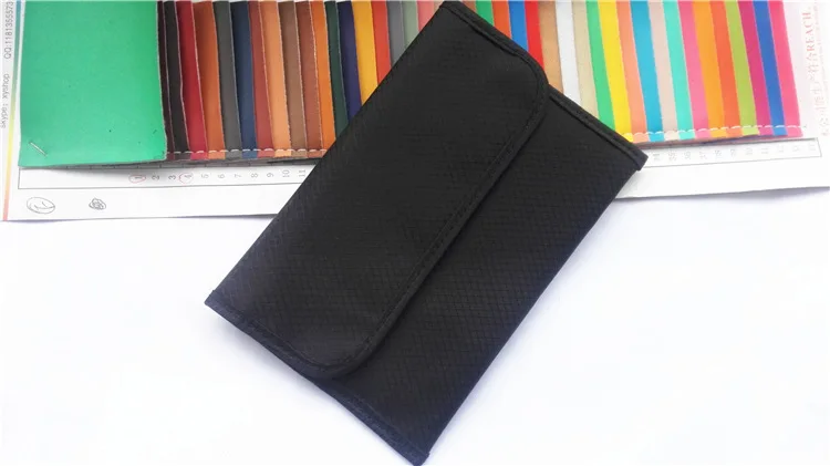 New flannel Mesh texture Bags RF Signal Blocker Anti-Radiation Shield Case Pouch 17.5x12cm for iPhone Samsung Huawei Xiaomi