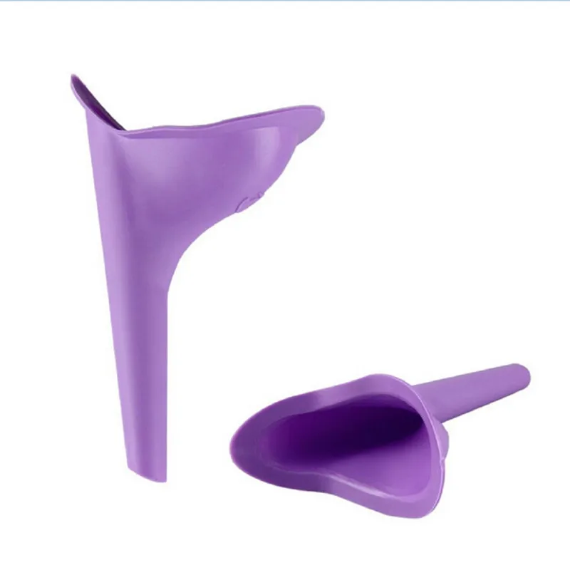 1 PC Portable Outdoor Women Urinal Tool Foldable Female Urinal Soft Silicone Urination Device Stand Up & Pee For Travel Camping