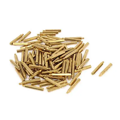 Surveillance Cameras Parts Brass Standoff Hexagonal Spacer M2 18mm Length 100Pcs