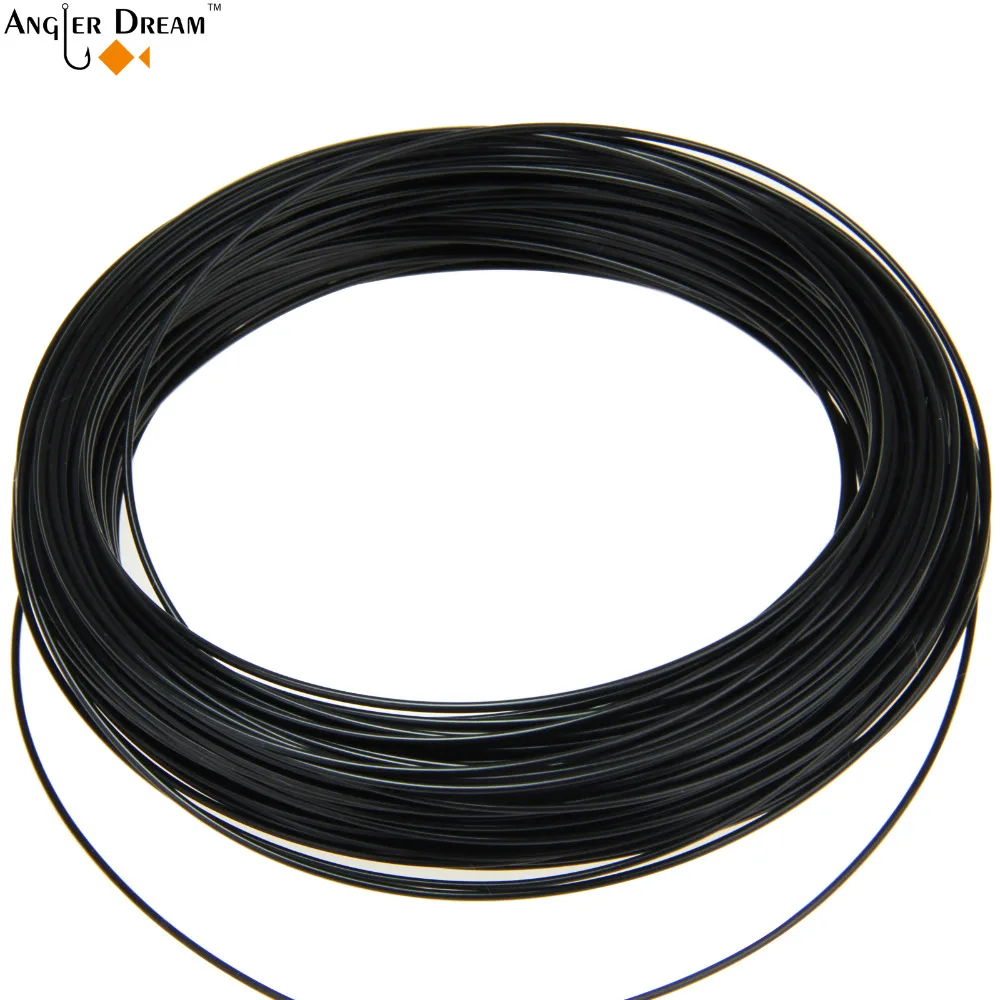 WF 5/6/7/8/9 S szybko tonący Fly Fishing Line 100FT waga naprzód czarny żyłka 6ips tonący