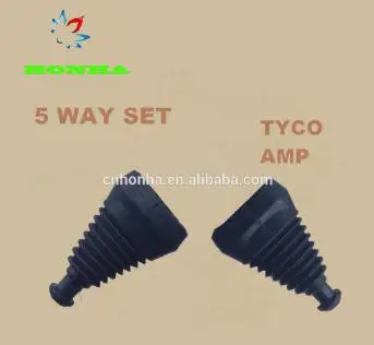 100pcs/lot 2 3 4 5 6 Way/Pin Superseal AMP/Tyco Rubber Waterproof Boots/Sleeve Connectors