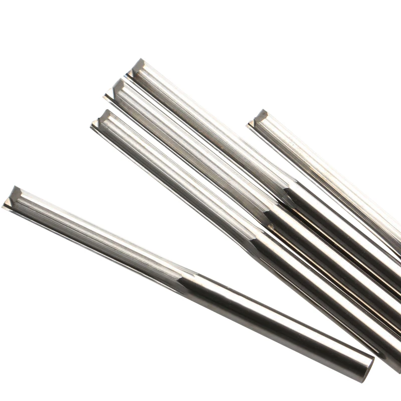 5pcs 4.0*28mm 2 Straight Flute Milling Cutters,End Mill Cutter, Tools For Woodworking