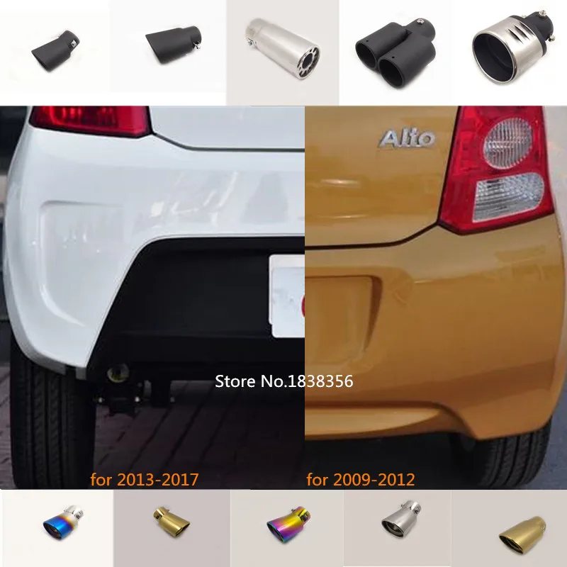 Muffler Exterior Pipe Outlet Dedicate Stainless Steel Exhaust Tip Tail For Suzuki Alto 2009 2010 2011 2012 2013 2014 2015 2016