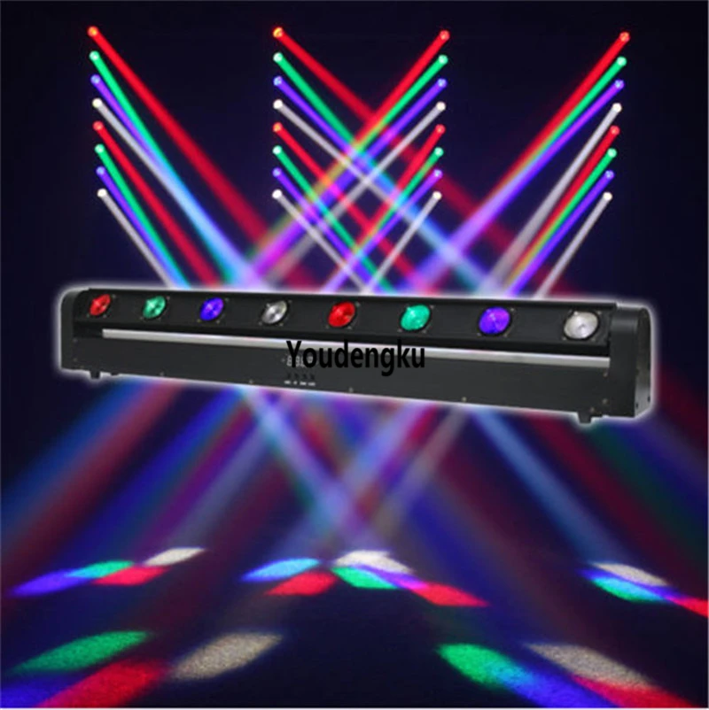 4 pieces 8 beam moving bar 8x10w rgbw 4in1 beam moving head led panel mobile led head dmx