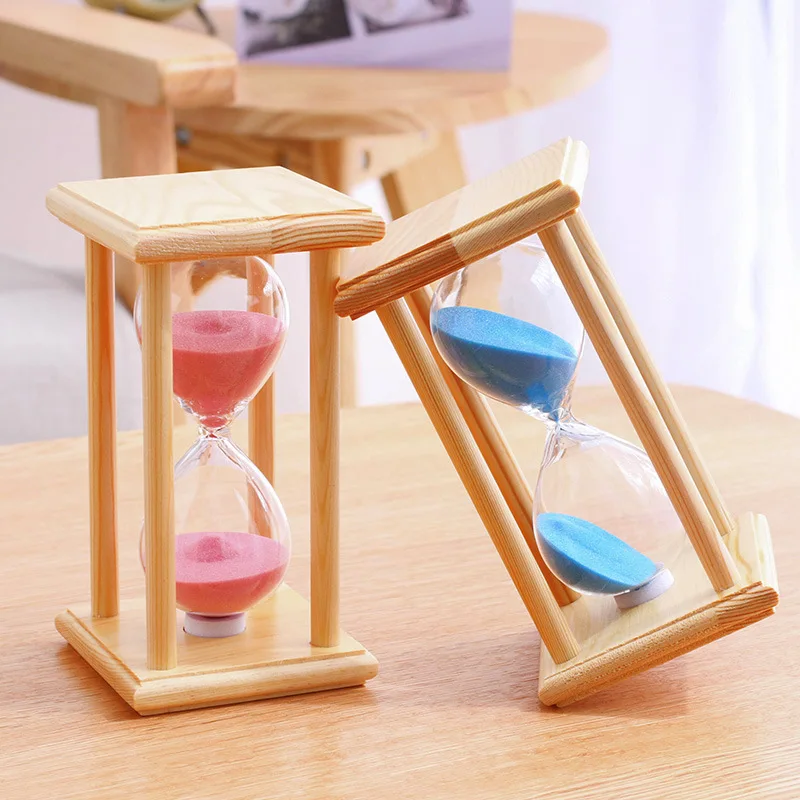 1PCS 30 Minute Original Wood Frame Clock Timer Sand Hourglass Creative Valentine's Xmas Toys Gift Home Decor Ampulheta SandClock