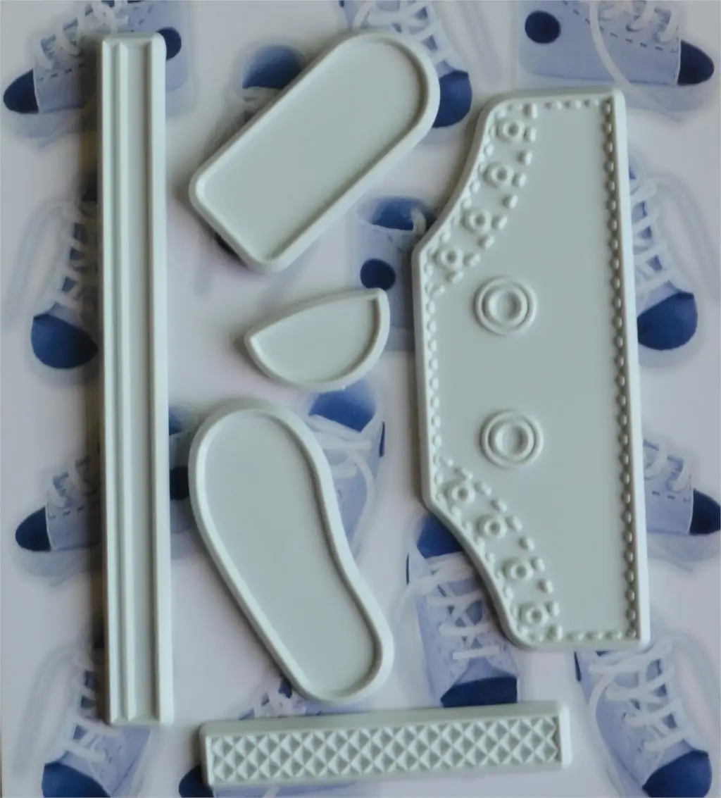 1Set Baby Shoes DIY Cake Fondant Mold High Cut Sneaker Fondant Cake Decorating Baking Tool Mould Cake Tools Accessories