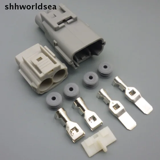 shhworldsea 15Sets 2 pin 7.8MM high-power auto car wire connector jacket heavy-duty vehicles equipped electrical plug for toyota