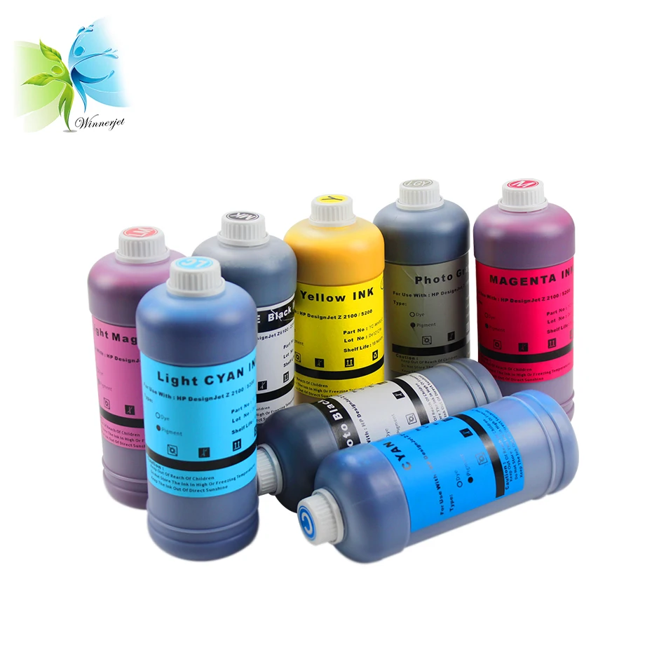 Winnerjet 70 Bulk Ink for HP Designjet Z2100 Pigment Ink---1000ml each color