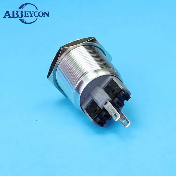 IN40 22mm Anti-vandaal Ring LED Metal Pilot Lamp Waterdicht Met Power Symbool indicator