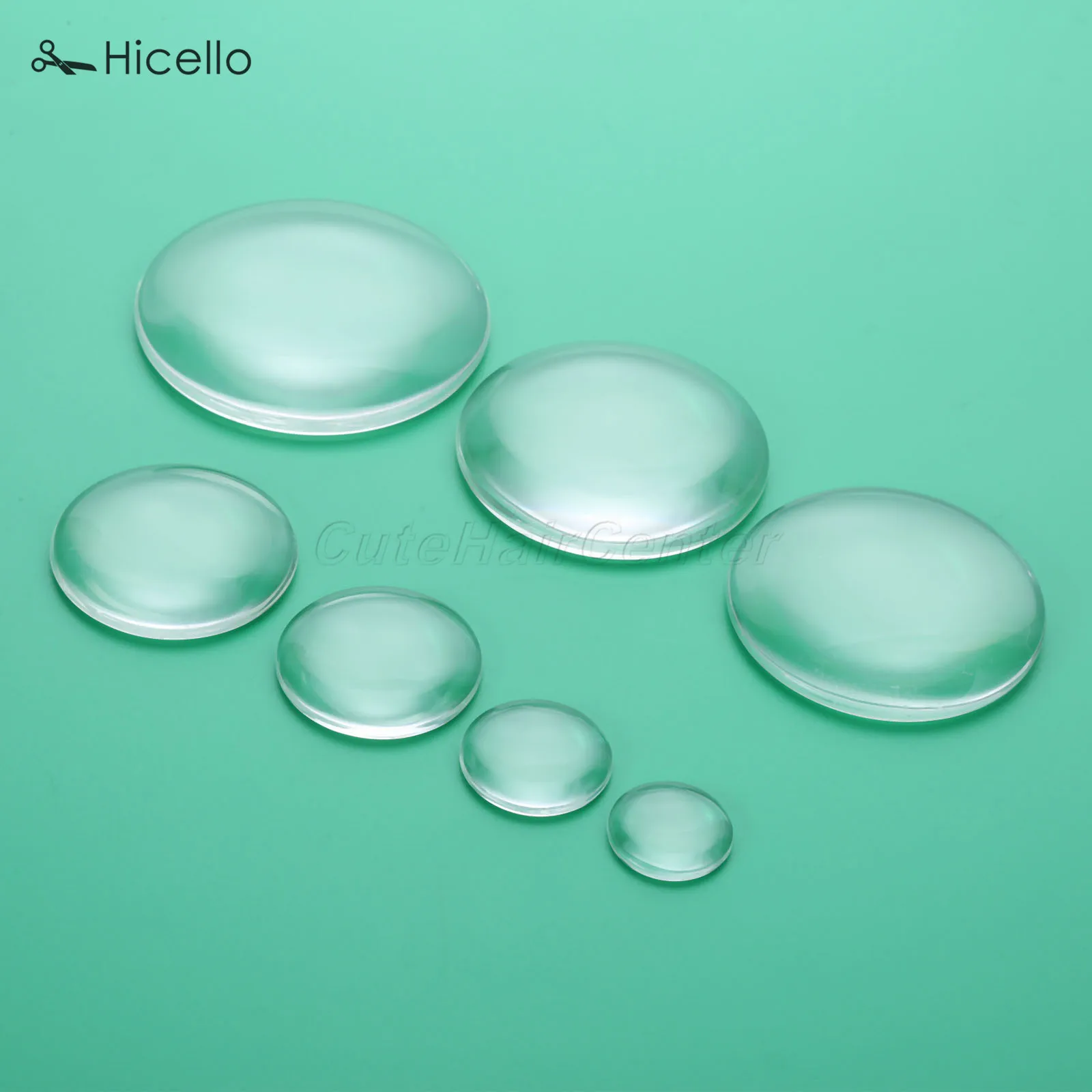 1 set clear glass dome cabochon round Flat Back 22/27/37/45/58/60/70mm DIY Craft Cameo pendant Jewelry making Hicello