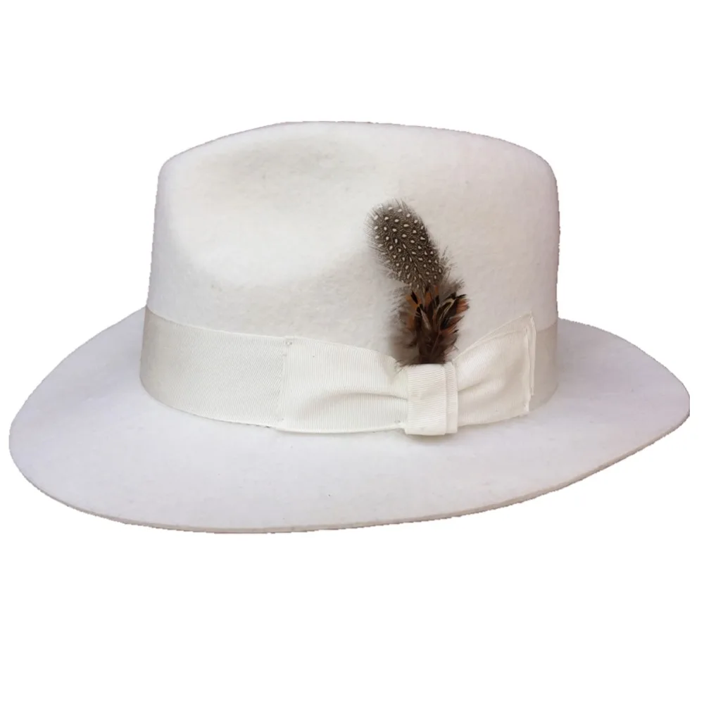 Klassische herren Wollfilz Fedora Hut Pate Hut-Amerikanischen Stil