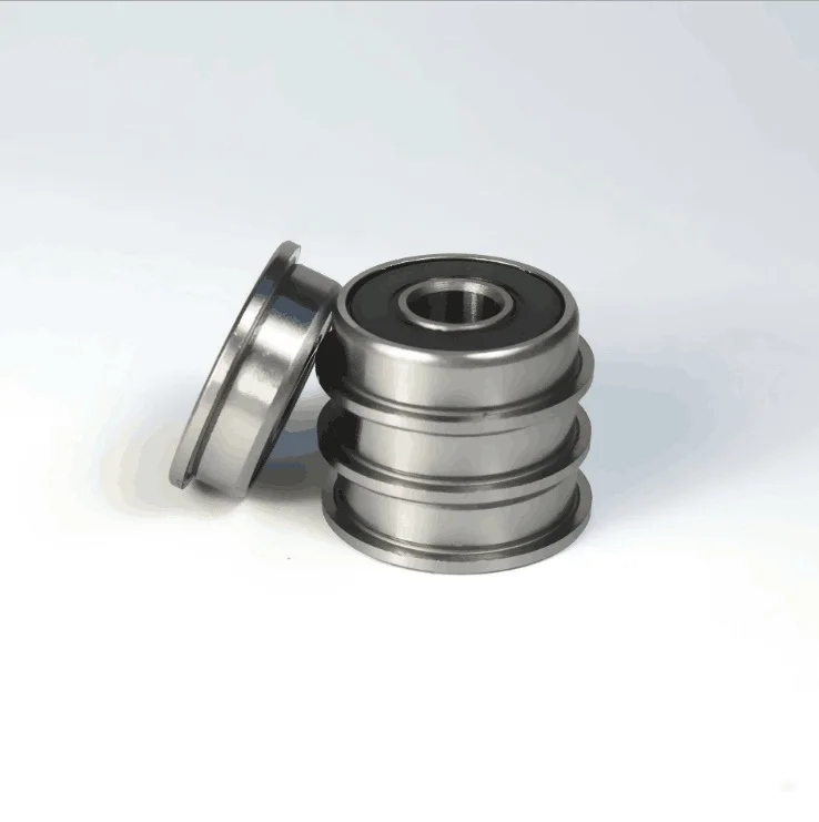 Imagem -02 - Flange Fr8rs Fr8 rs 2rs 100 x 11 x e Roda de Flange com Rolamento de Borracha Selada