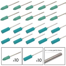 Jeu de mèches de polissage en caoutchouc, outils à distance, fraise de polissage Dremel, diamant dans le caoutchouc, émeri, convient à Dremel, métal, verre, pierre, carrelage