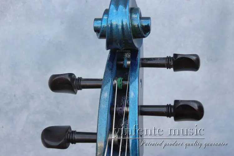 yinfente* 5 string Electric Acoustic Cello 4/4 Maple+Spruce Powerful Sound BLUE  4 STRING