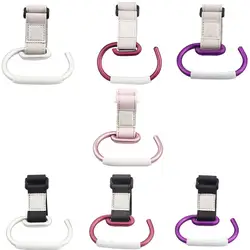 Ganci per passeggino regolabili passeggino per bambini gancio per carrozzina moschettone borsa per la spesa Clip gancio per cinturino girevole accessori per passeggini