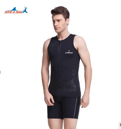 3mm Neoprene Wetsuit MenTop No Sleeve Under Water Surf Rash Guard Vest For Diving Surfing Swimming Clothe Keep Warm Wet Suit Top