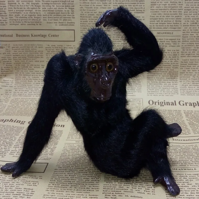 creative simulation monkey toy handicraft plastic&fur chimpanzee gift about 20x15cm 1433