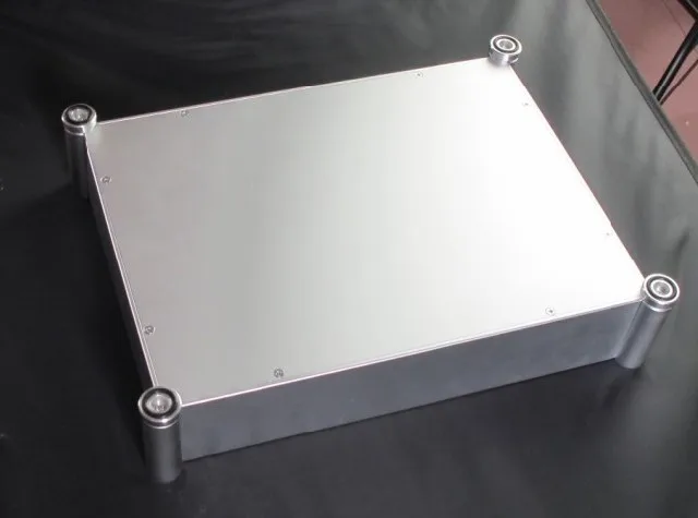 4308T Silver All aluminum amplifier chassis / Tube amp / Pre-amplifier chassis / AMP Enclosure / case / DIY box (430*90*330mm)