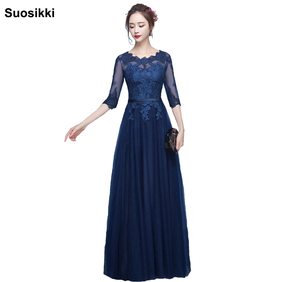 

Suosikki Plus Size Appliques Lace Long Evening Dress Formal Party Prom Gowns Robes De Soiree