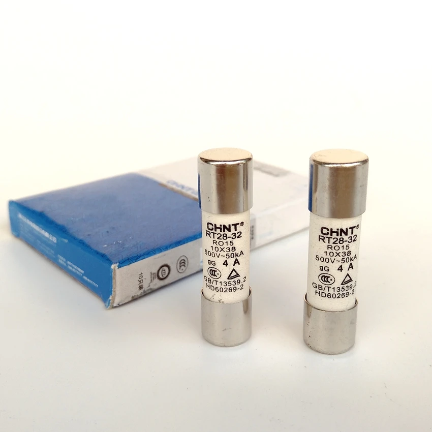 

10pcs/lot CHINT RT28-32 (RO15, RT14-20) 4A Fuse Link 10X38 Fuse Fusible Core