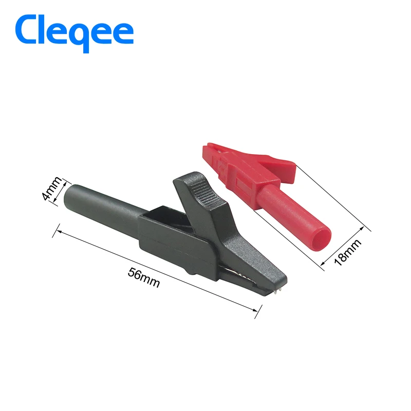 Cleqee P2007 10PCS Alligator Clip to 4mm Banana Female Jack Test Adapter Oscilloscope multimeter accessories