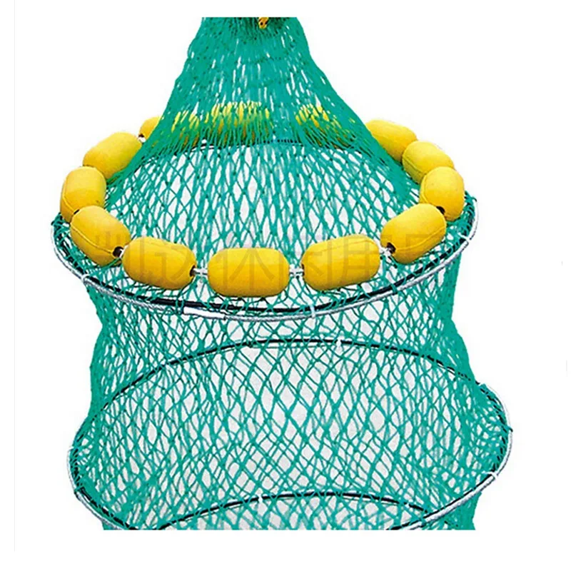 Diameter45cm*depth 60cm fishing creel fishing net outdoor pesca fishing network shrimp net shrimp cage Float fishing mesh bag