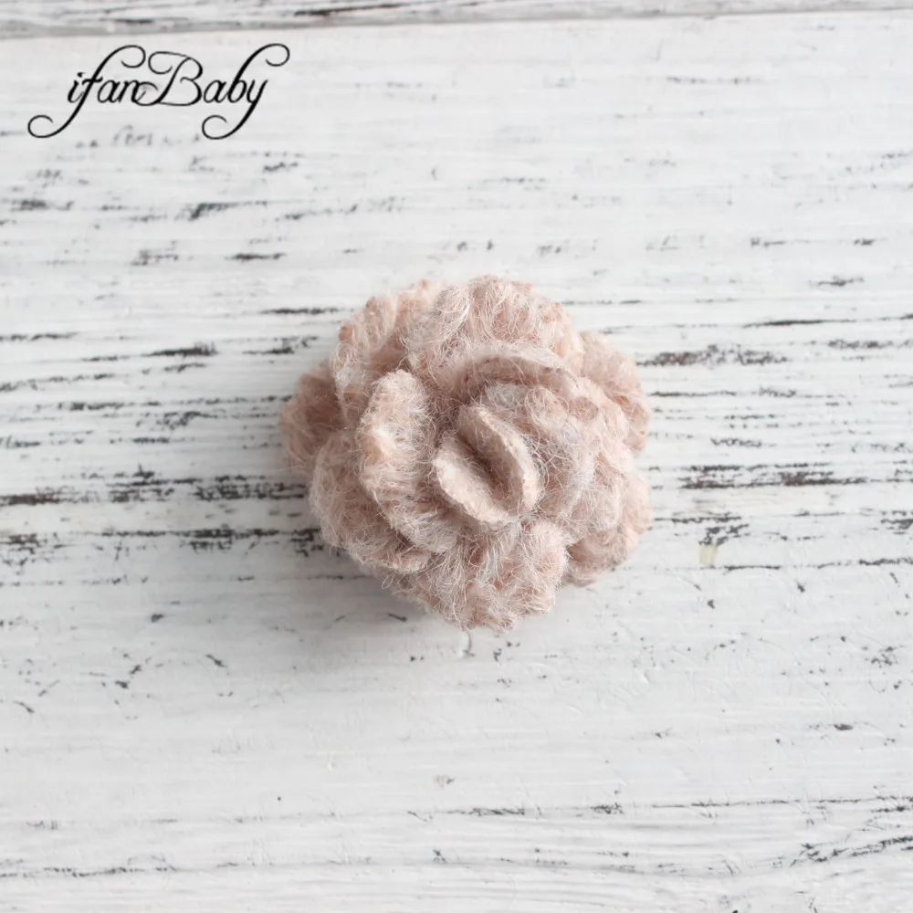 Cute wool felt flower for DIY hair accessories Craft flowers flat back hair flower