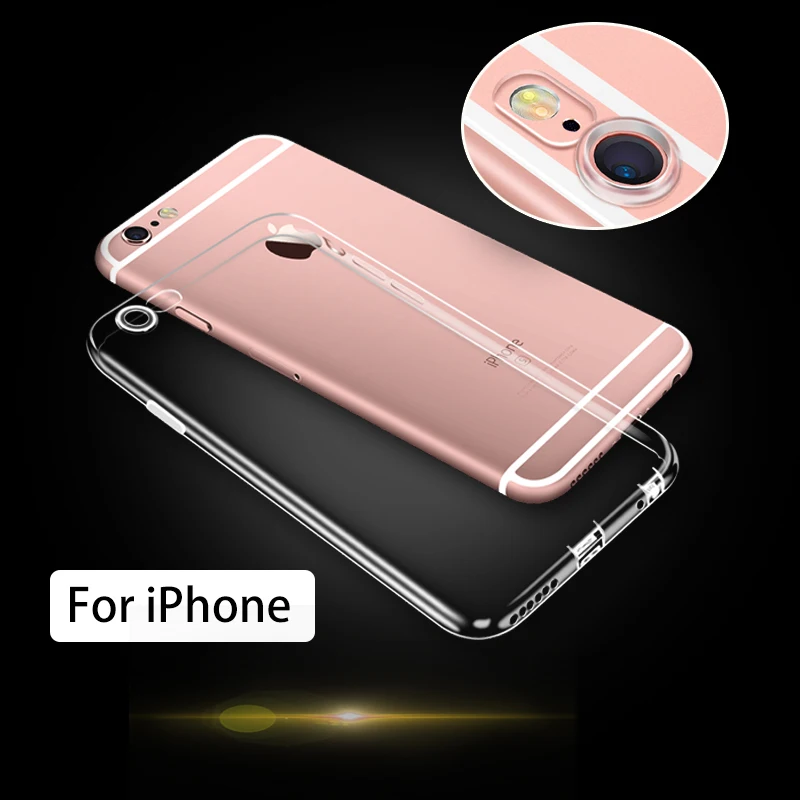 for iPhone 5 5S 6 6S 6 PLUS 7 S  Doolike Transparent Mobile Phone Case Protective Case Ultra Thin Soft TPU Silicon Back Cover