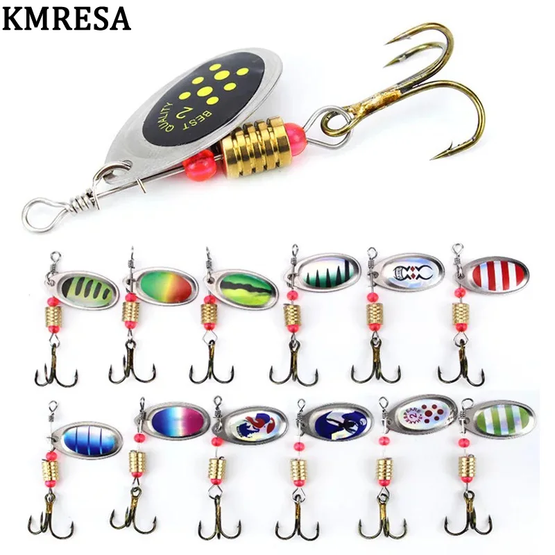 1pcs Metal Sequin 6cm 2.5g Fishing Bait Spinner Spoon Lure Rotating Metal Sequin Lure Hooks Wobbler Crankbait Tackle