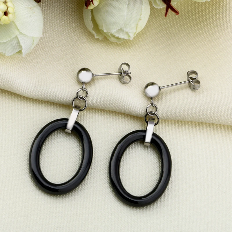 Stud Earrings Geometric For Women Fashion Jewelry Party Healthy Ceramic Woman Earrings Bijoux Fashion Jewelry Wedding Gift