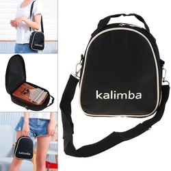 17 / 15 / 10 Key Black Universal Kalimba Storage Bag Thumb Piano Mbira Soft Case Oxford Cloth Inside Cotton Shoulder Bag