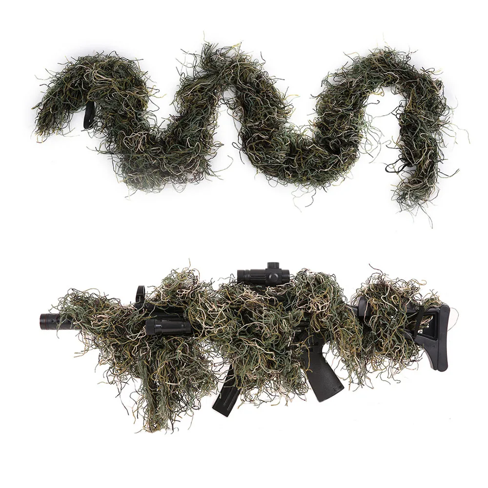

Airsoft Hunting Blind Ropes Camouflage Ghillie Suit Accessories Elastic Synthetic Fiber Mlitary CS Gun Wraps High quality