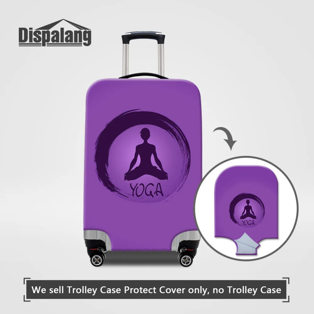 

Dispalang Yoga Striped Print Luggage Protective Cover Elastic Thick Suitcase Covers for 18-30 Inch Trolley Case Zipper Closure