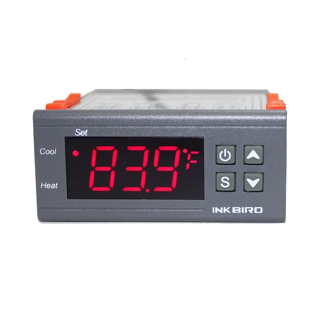 Inkbird-controlador Eletrônico Digital de Calor e Temperatura Fria Itc1000 Fahrenheit e Centígrados Relé Duplo Termostato Sensor Ntc