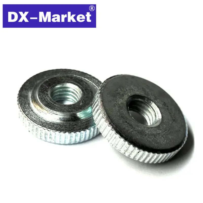 m10 Knurled nut , 10pcs  hand tighten nuts , din467-B knurled thin nuts gb807 round nut with Ring ,B010