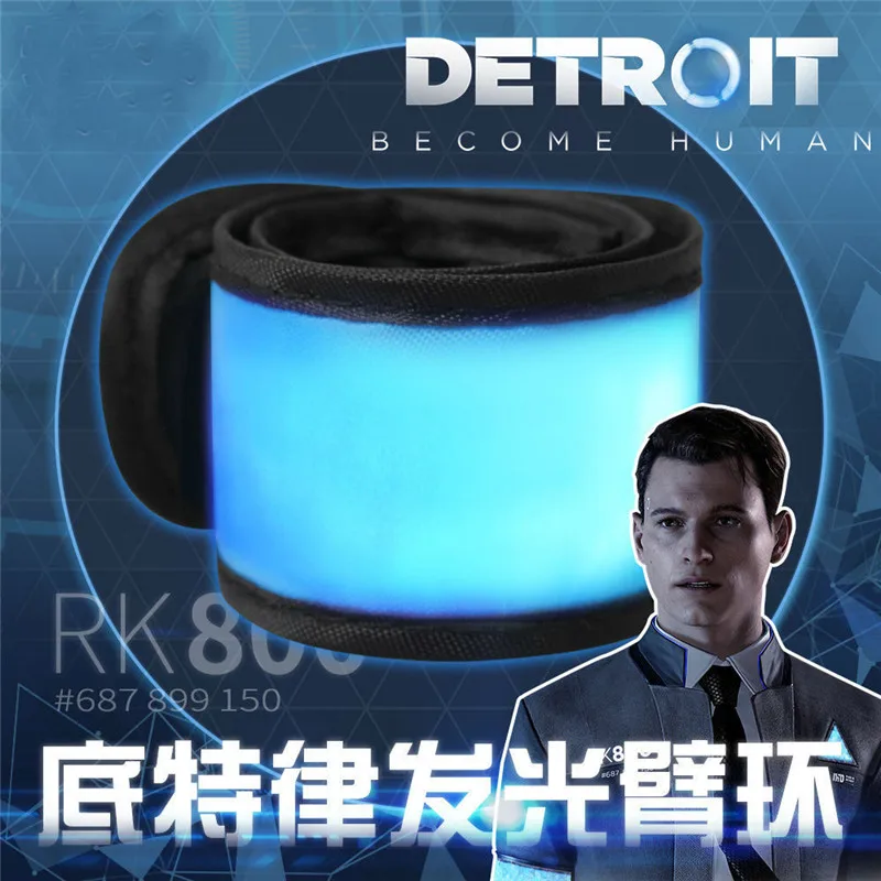 HOT Game Detroit: Become Human LED Connor Kara Light  Luminous  Armband Armlet Arm band Toy Ring Cosplay Props Accessories