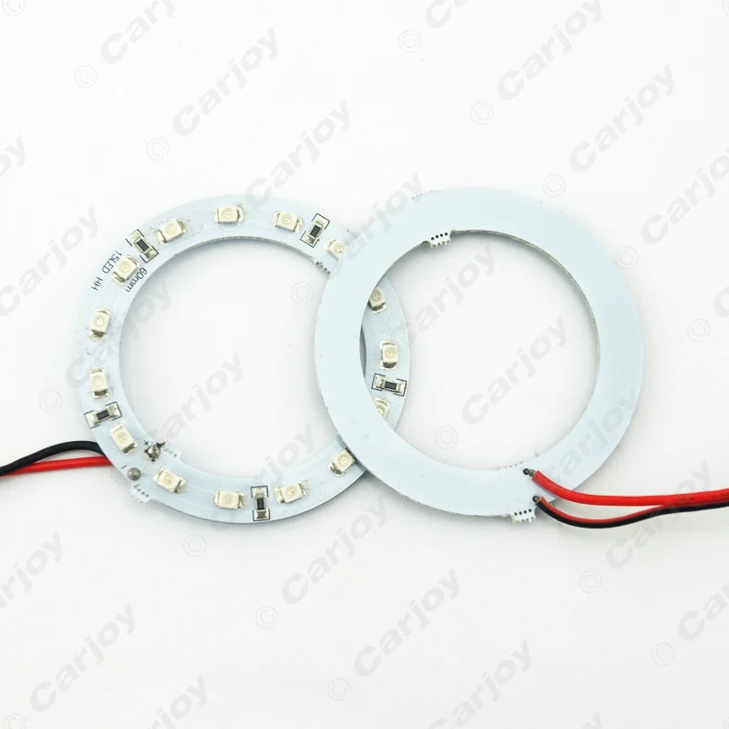 LEEWA 2pcs 60mm Car Angel Eyes 1210/3528 15SMD LED Headlight Halo Ring Angel Eye Lighting White Red Blue  #CA2667