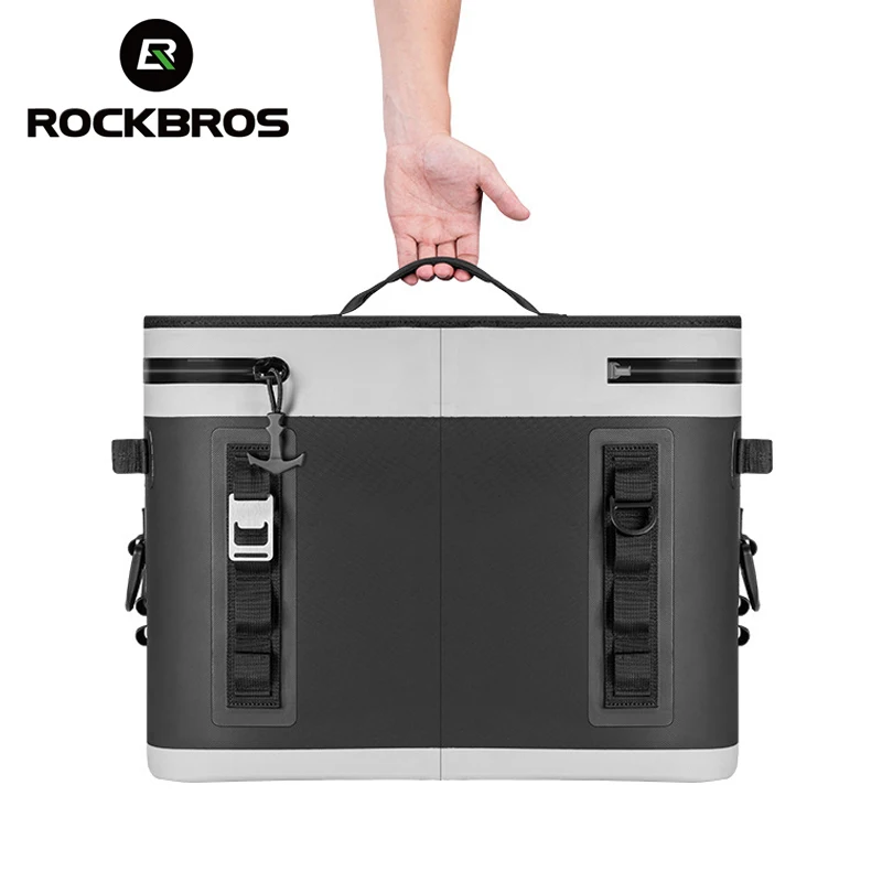 ROCKBROS Large Waterproof Cooler Bag Large Picnic Box Vehicle Insulated Cool Bags Ice Pack Fresh Car Bag