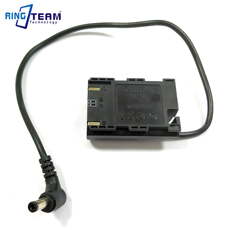 DC5.5x2.5mm à décodé ACK-E6 DR-E6 coupleur cc pour appareil photo Canon EOS 5D Mark II III IV 5D2 5D3 5D4 6D 6D2 7D 7D2 70D 60D 60Da 80D