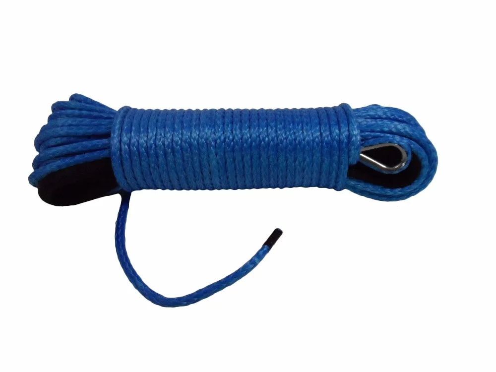 

Free Shipping Blue 6mm*30m Synthetic Winch Rope, ATV Winch Line,Boat Winch Cable,Synthetic Rope 6mm for Off Road