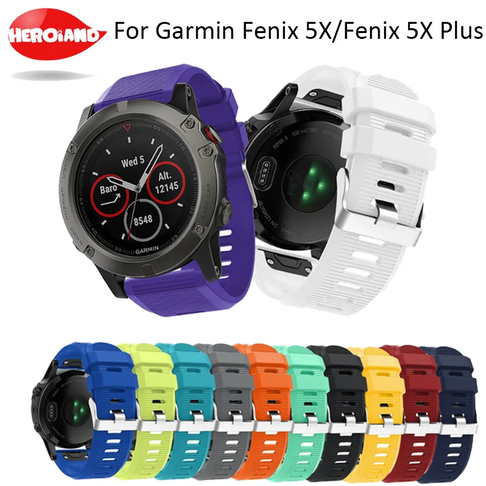 سوار ساعة Garmin Fenix 3 ، سيليكون ، سريع التحرير ، 26 مللي متر ، سهل التركيب ، لـ Garmin Fenix 5 X/5X Plus