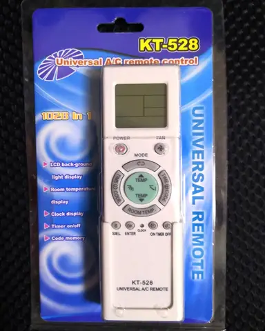KT-528 nuevo control remoto de CA Universal para AUX/Carrier/Sanyo/Panasonic aire acondicionado Control remoto AC A/C controlador Fernbedineung